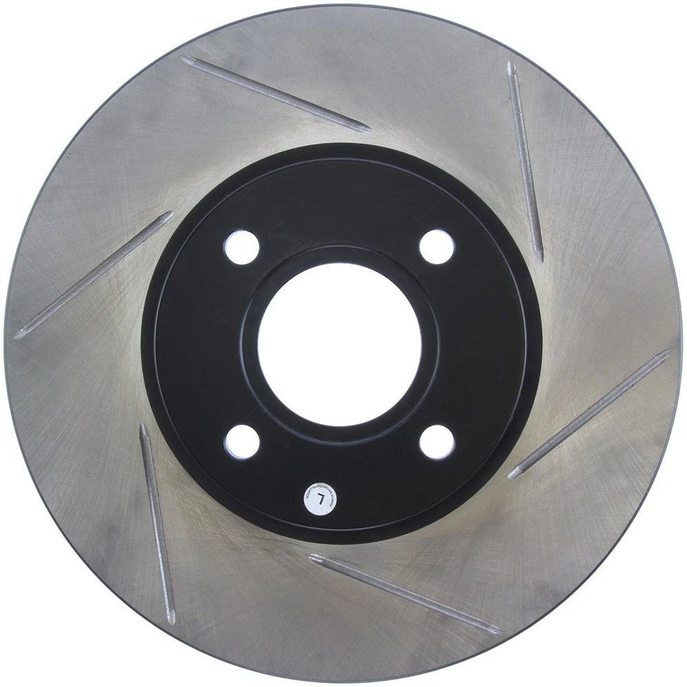 StopTech 126.61110SL Front Left Slotted Brake Disc Rotor for 2014-19 Ford Fiesta