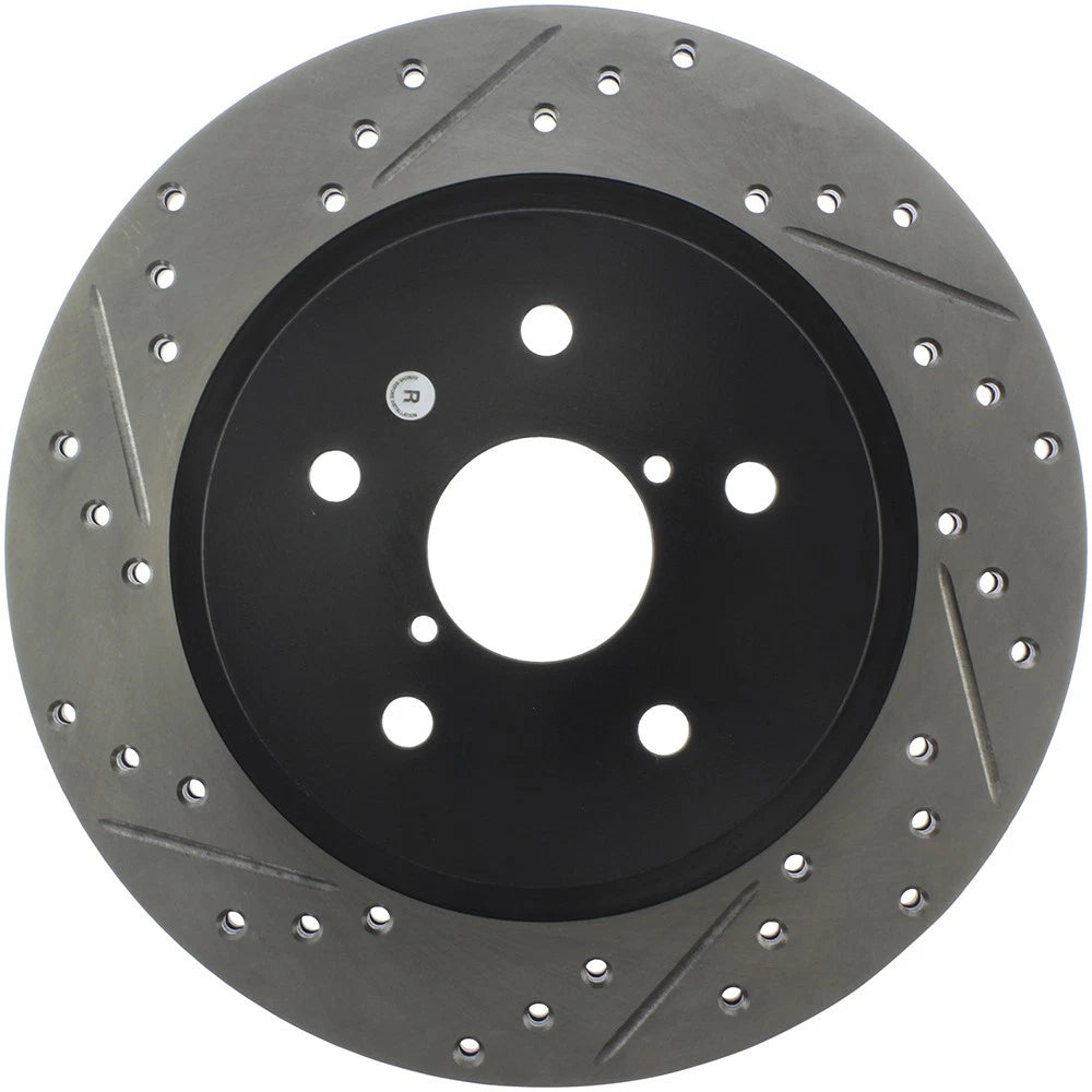 Stoptech Sport Slotted And Drilled Rear Brake Rotor | 2016-2017 Subaru WRX (127.47037L)