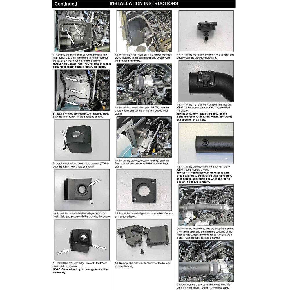 K&N 3.5L V6 Tacoma AirCharger Performance Intake | Toyota Tacoma (16) 63-9039