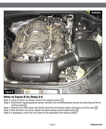 aFe Magnum FORCE Stage-2 Cold Air Intake Jeep Grand Cherokee 11-19 V6/V8 (54-13023R)