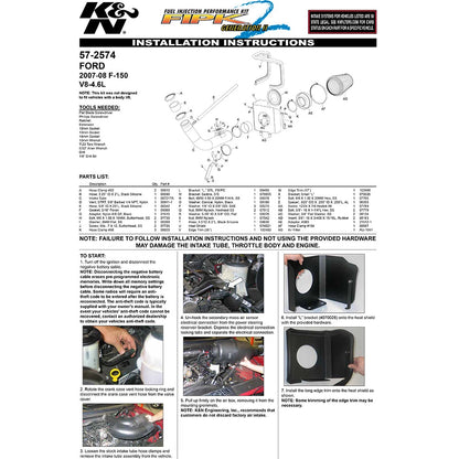 K&N Performance Intake Kit | Ford F-150 (07) V8-4.6L (57-2574)
