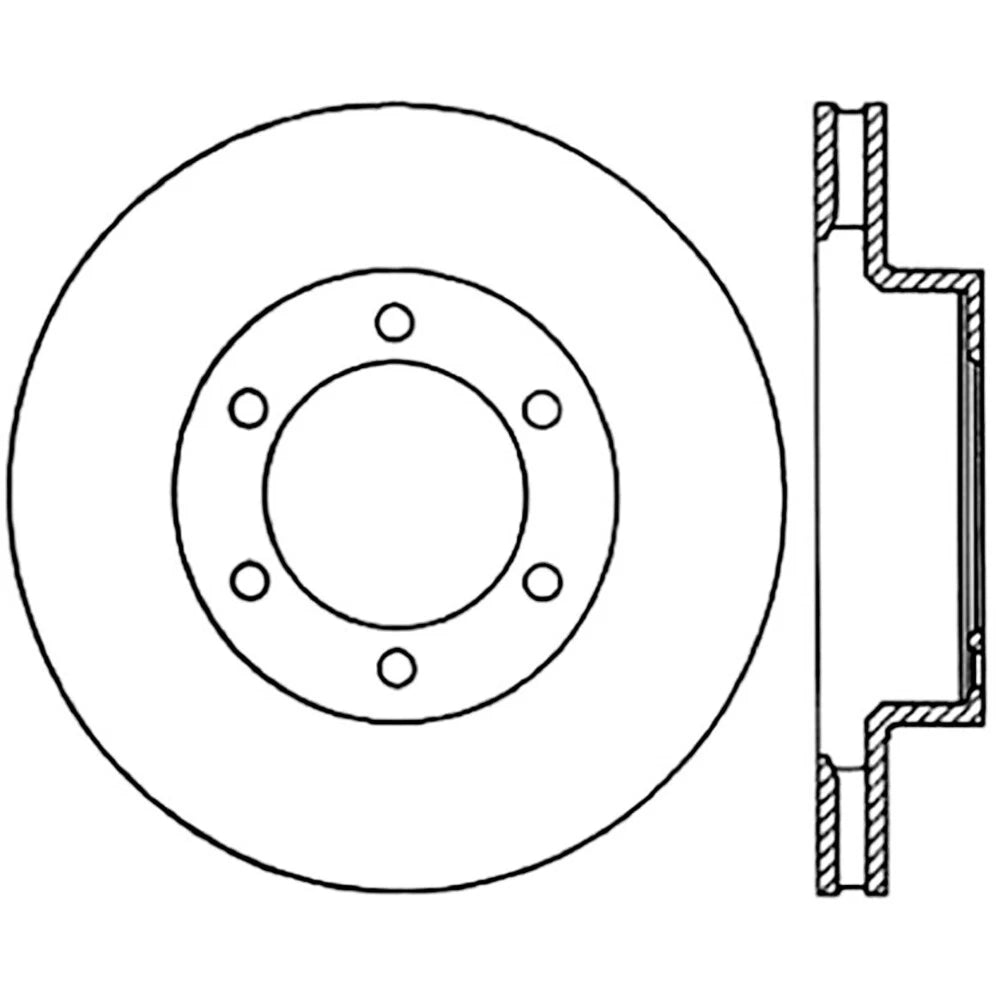 StopTech 127.44129R Front Right Drilled Disc Brake Rotor for 05-19 Toyota Tacoma