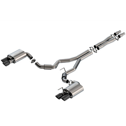 Borla Black Chrome S-Type 3" Cat-Back Exhaust System | Ford Mustang GT (24) (140962BC)