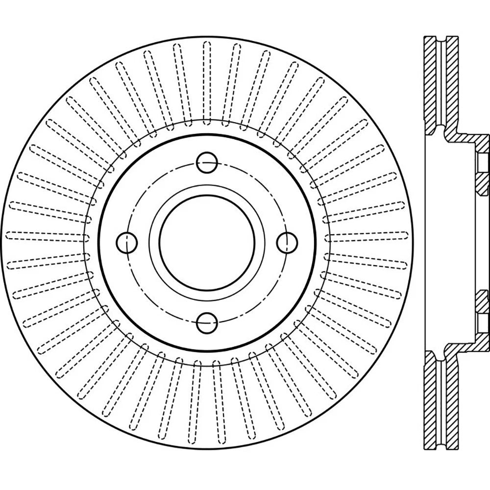 StopTech 126.61110SR Front Right Slotted Brake Disc Rotor for 14-19 Ford Fiesta