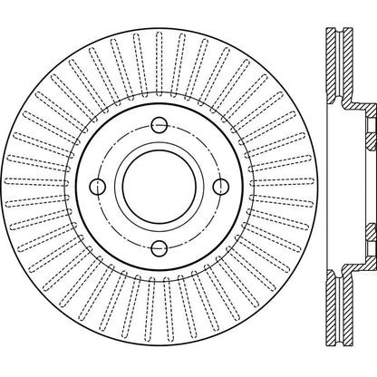 StopTech 126.61110SR Front Right Slotted Brake Disc Rotor for 14-19 Ford Fiesta