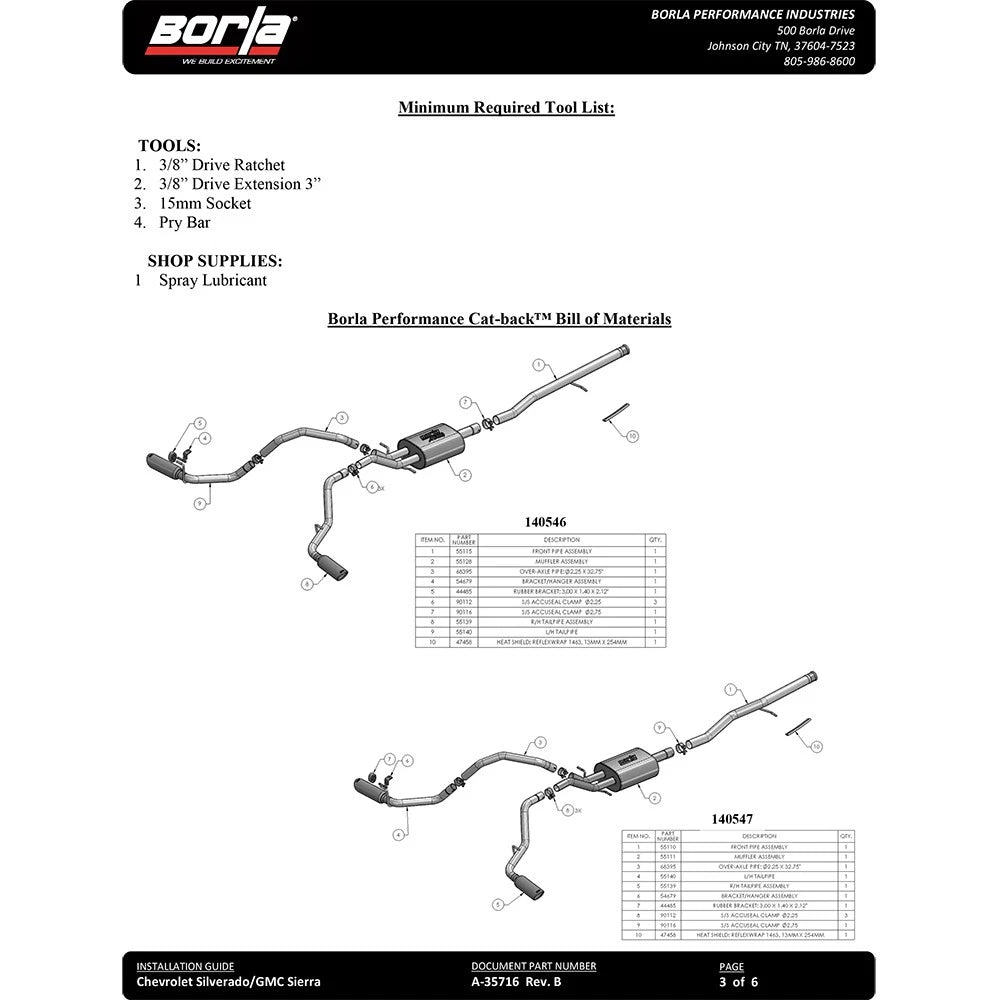 Borla Cat-Back Exhaust System - ATAK | Multiple Fitments (140549)