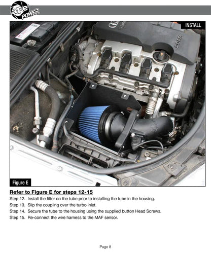 aFe Magnum FORCE Stage-2 Cold Air Intake System w/ Pro 5R Filter | Audi A4 2.0T (06-08) (54-11722)