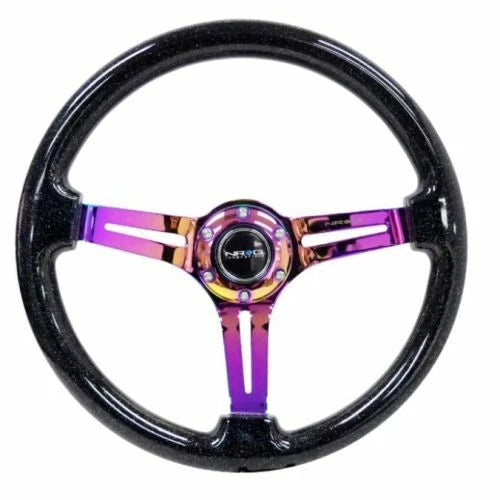 NRG 350MM 3" DEEP DISH WITH SLITS WOOD GRAIN