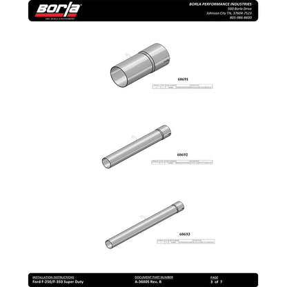 Borla 20-22 F-250/F-350 Super Duty 7.3L V8 AT 2WD / 4WD Black Tip | Ford F-250/F-350 (20-22) (140843BC)