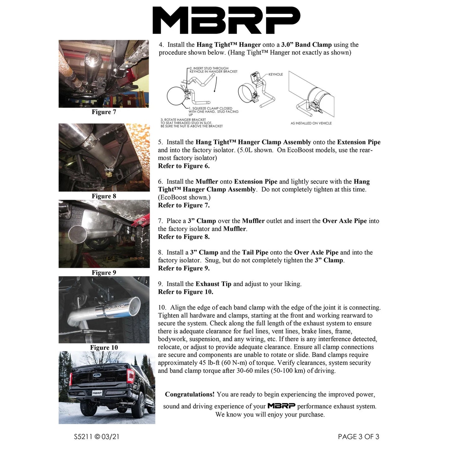 MBRP 3in T304 Single Side Catback Exhaust | Ford F-150 2021+ 2.7L/3.5L Ecoboost / 5.0L (S5211304)