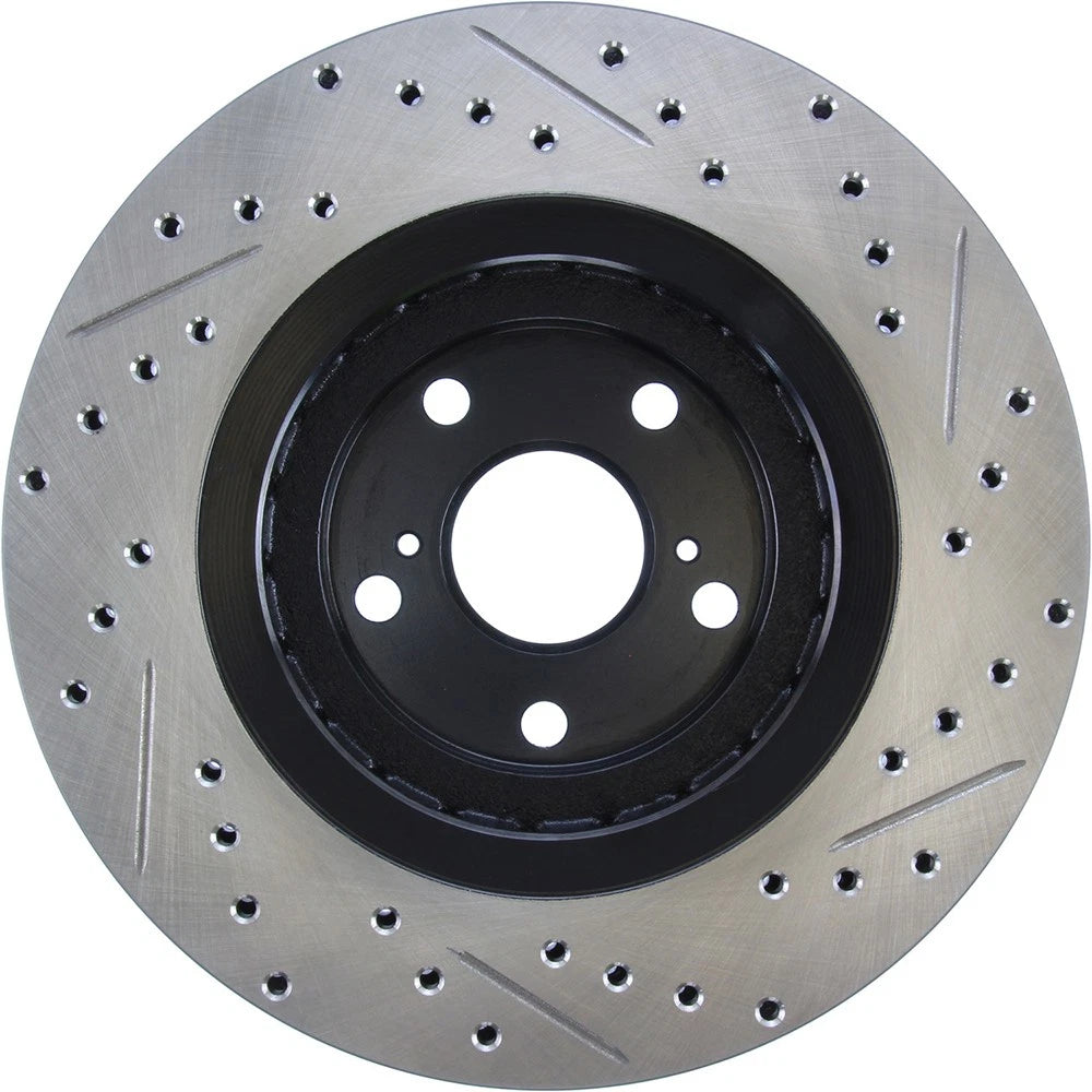 StopTech 127.44158R Front Right Drilled Brake Rotor for 10-15 Lexus RX350 RX450h