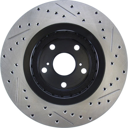 StopTech 127.44158R Front Right Drilled Brake Rotor for 10-15 Lexus RX350 RX450h