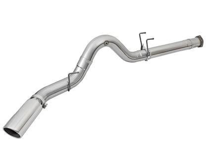 aFe 5in DPF-Back Alum Steel Exhaust w/Polished Tip | Ford Diesel Trucks V8 6.7L (49-03090-P)