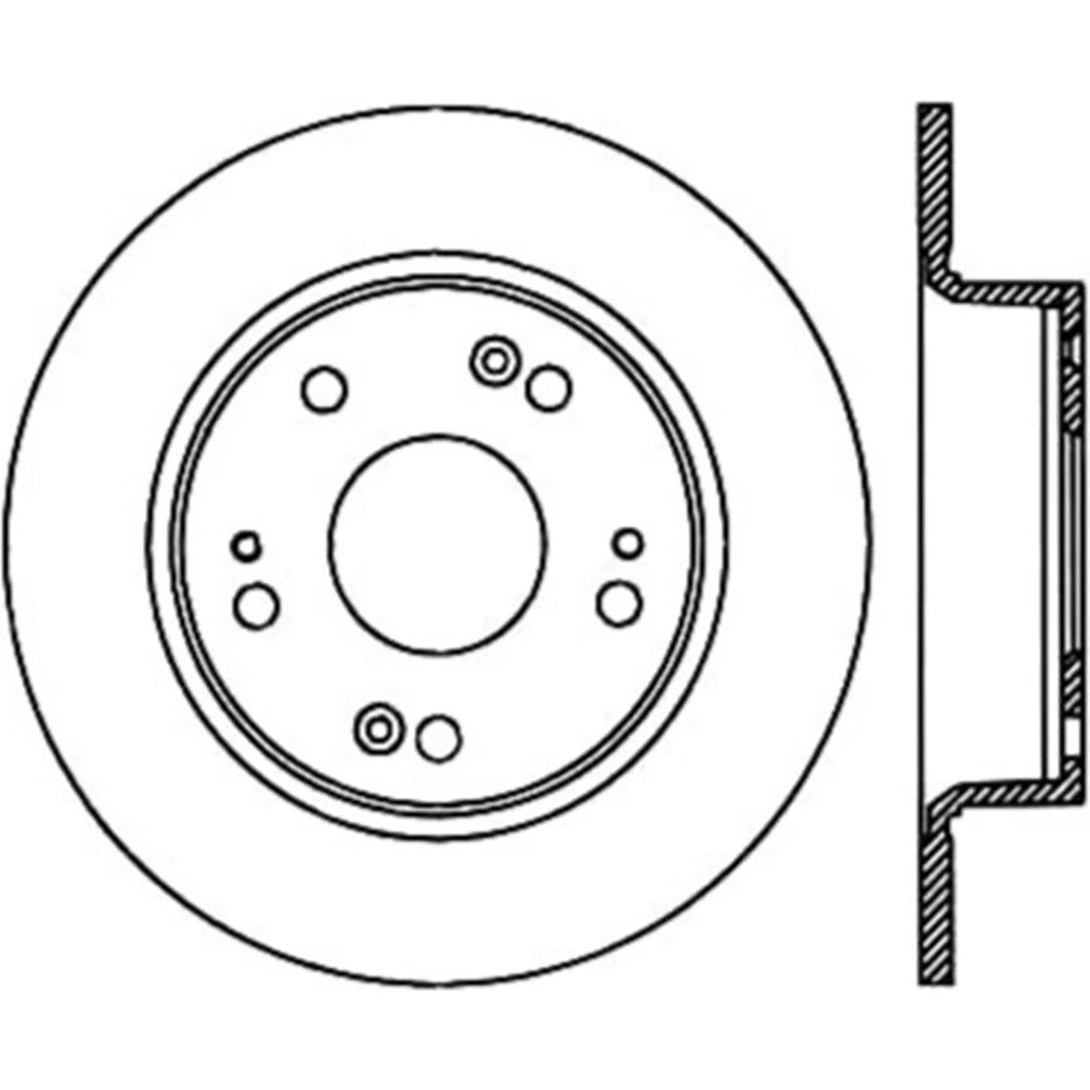 StopTech 127.40068R Rear Right Drilled Brake Rotor for 09-14 TSX / 05-20 Accord
