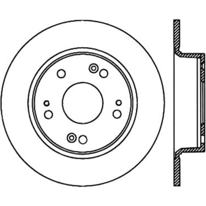 StopTech 127.40068R Rear Right Drilled Brake Rotor for 09-14 TSX / 05-20 Accord
