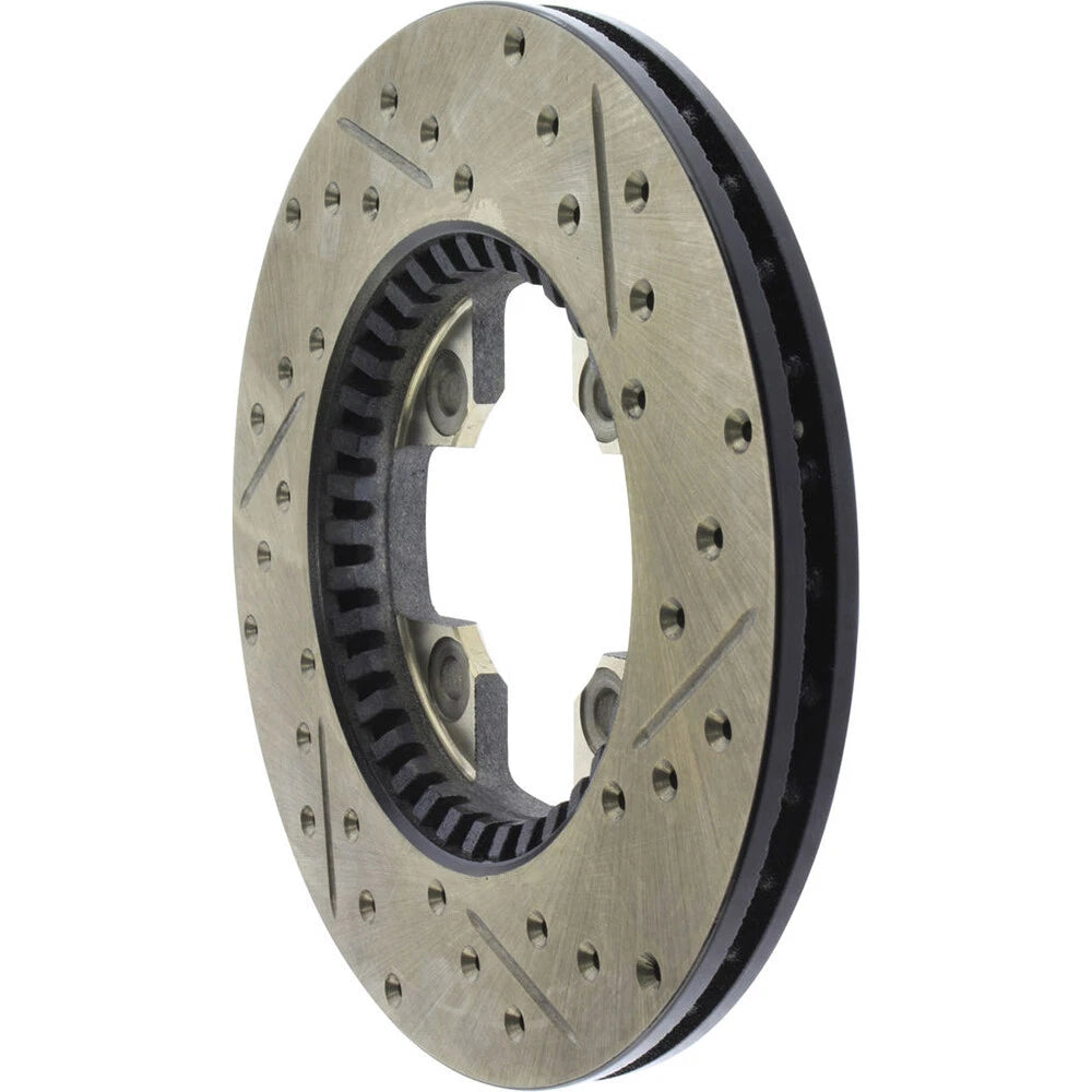 StopTech 127.42005R Front Right Drilled Slotted Disc Brake Rotor for 79-83 280ZX