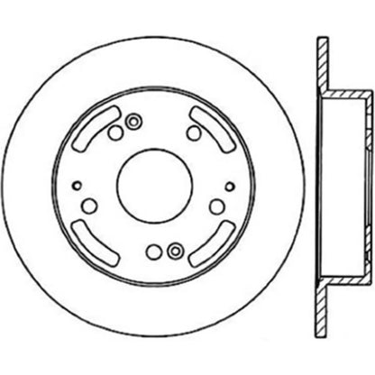 Stoptech D&S 259.7mm Rear Vented Cast Iron Rotor | Acura RSX/Integra R (97-06) (127.40042L)