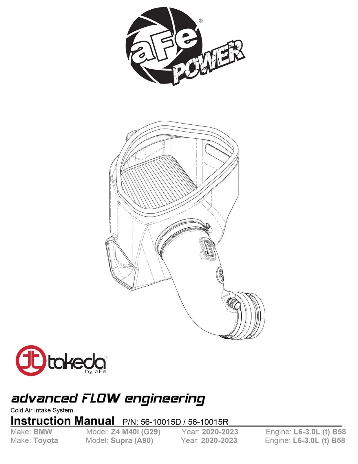 aFe Takeda Stage-2 AIS w/ Pro 5R Intake | Toyota GR Supra (A90) L6-3.0L (20-22) (56-10015R)