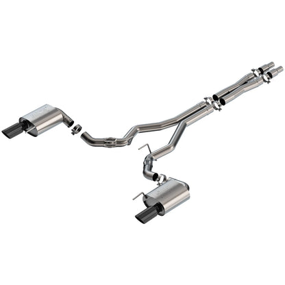 Borla Black Chrome 3" Cat-Back Exhaust System | Ford Mustang GT (24) (140961BC)