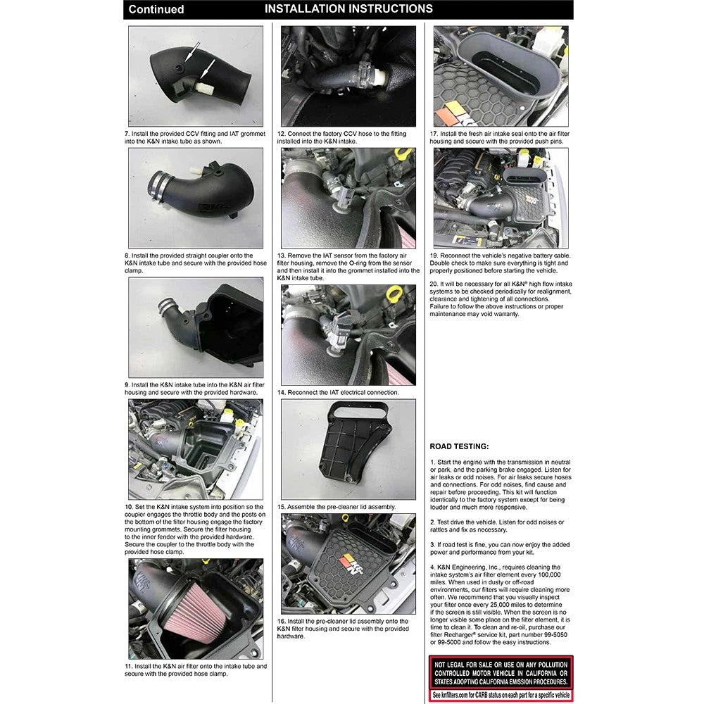 K&N AirCharger Performance Intake | Jeep Wrangler JL V8-6.4L (21-22) (63-1588)