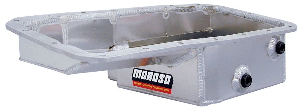 Moroso Acura/Honda 1.6L B16A3 Kicked Out Drag Race Baffled 5qt 5-5/8in Aluminum Oil Pan