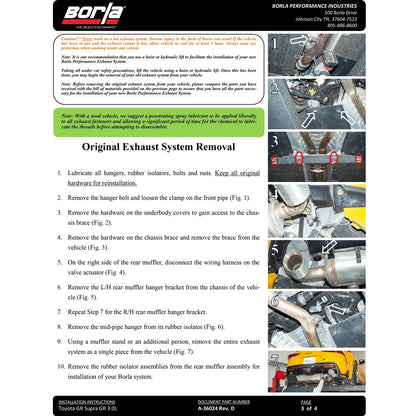 Borla 140826BC ATAK Stainless Cat Back Exhaust System for 2020-25 GR Supra 3.0L