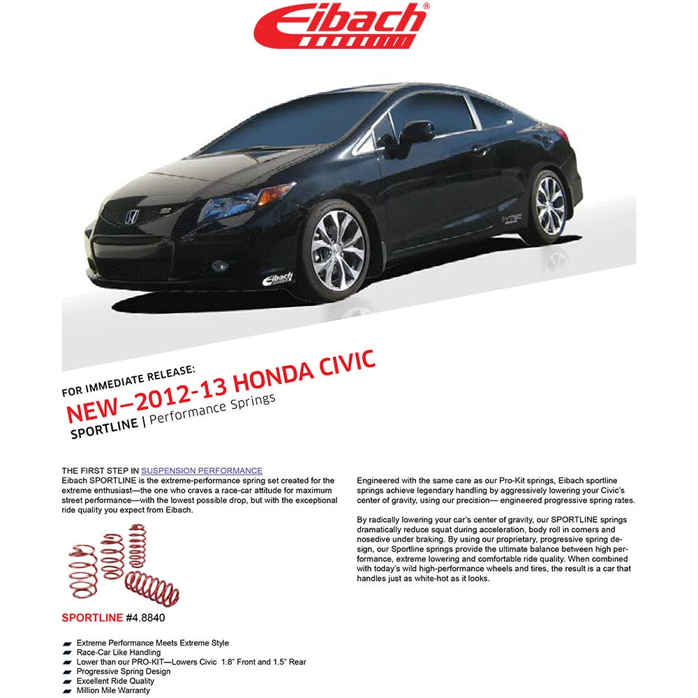 Eibach Sportline Springs (Honda Civic Si 12-14) 4.8840