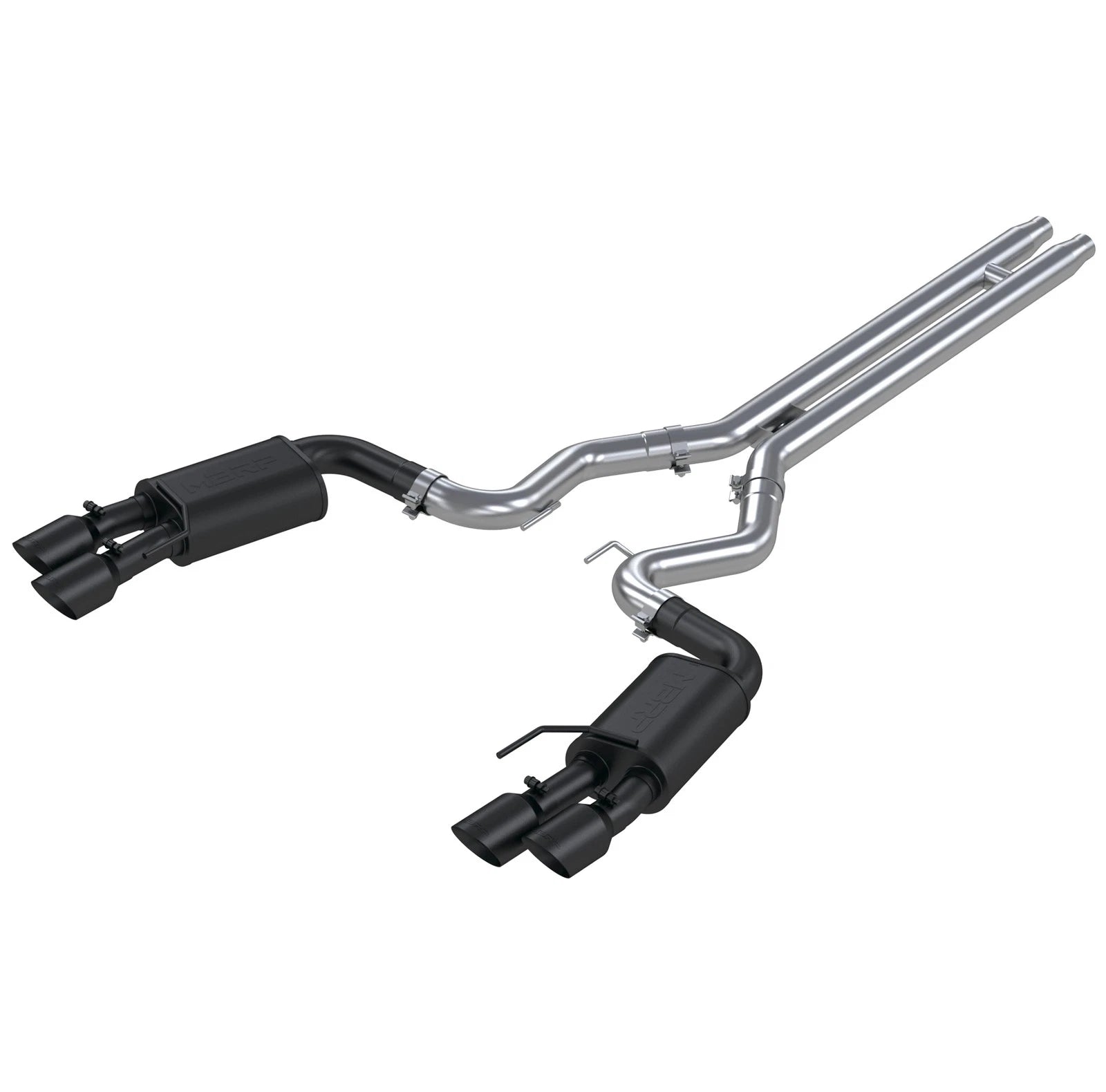 MBRP 3-Inch Street Quad Cat-Back Exhaust | Ford Mustang GT 18-23 (S7205BLK)