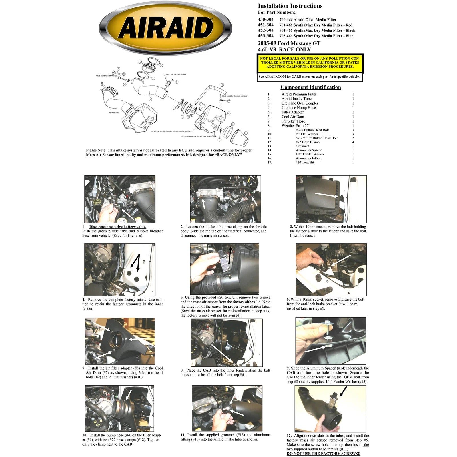 Airaid MXP Intake System | Ford Mustang 4.6L (05-09) (450-304)