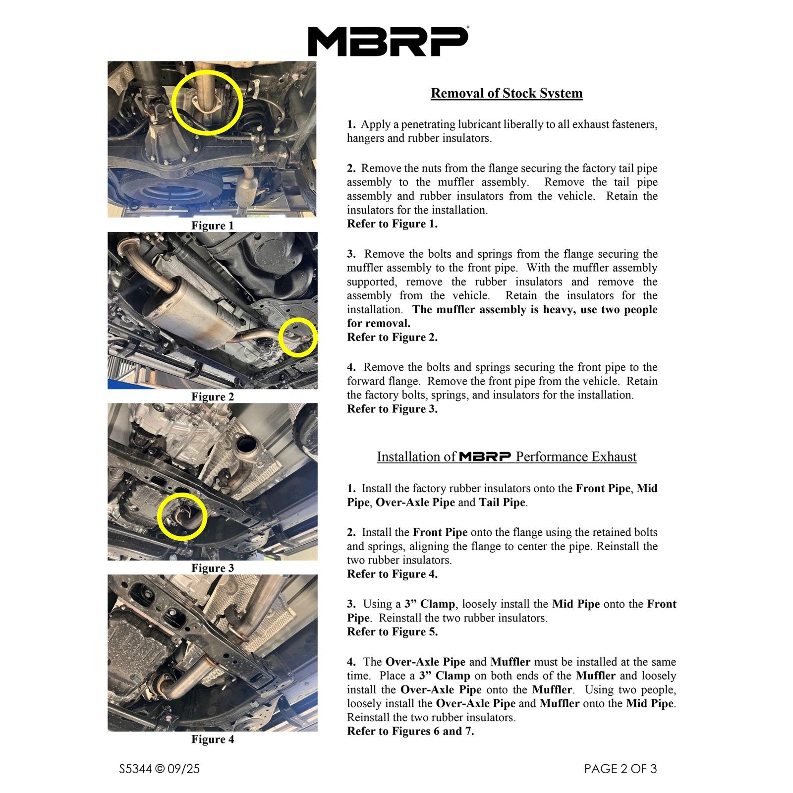 MBRP 3in Single Rear High-Clearance Turn Down | Toyota 4Runner (25-26) (S5344AL)