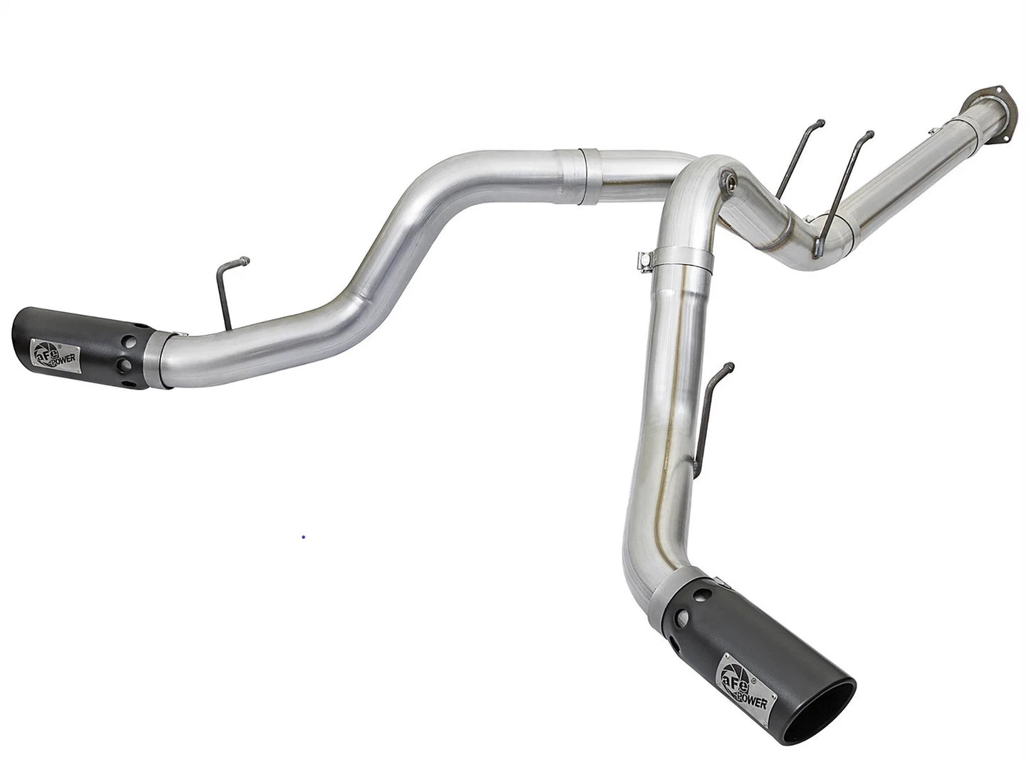 aFe ATLAS 4in DPF-Back Alum Steel Exhaust w/ Black Tip | Ford Diesel Trucks V8-6.7L (17) (49-03092-B)