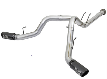 aFe ATLAS 4in DPF-Back Alum Steel Exhaust w/ Black Tip | Ford Diesel Trucks V8-6.7L (17) (49-03092-B)