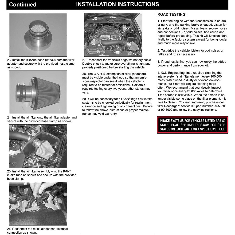 K&N Engineering Performance Intake Kit: Ford Mustang GT V8-4.6L 2005