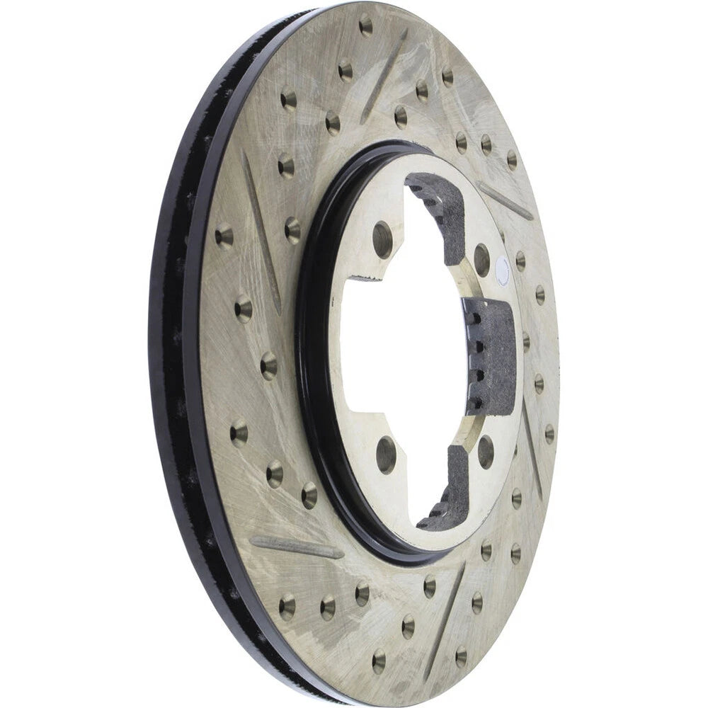 StopTech 127.42005R Front Right Drilled Slotted Disc Brake Rotor for 79-83 280ZX