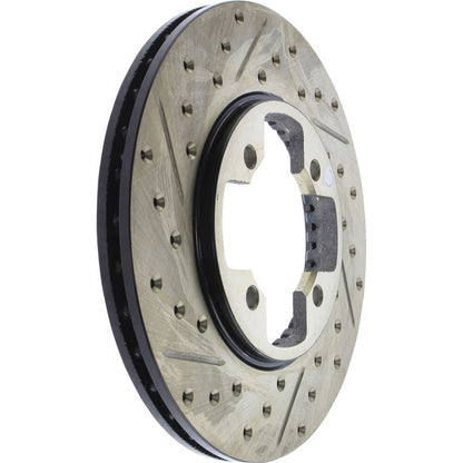StopTech 127.42005R Front Right Drilled Slotted Disc Brake Rotor for 79-83 280ZX