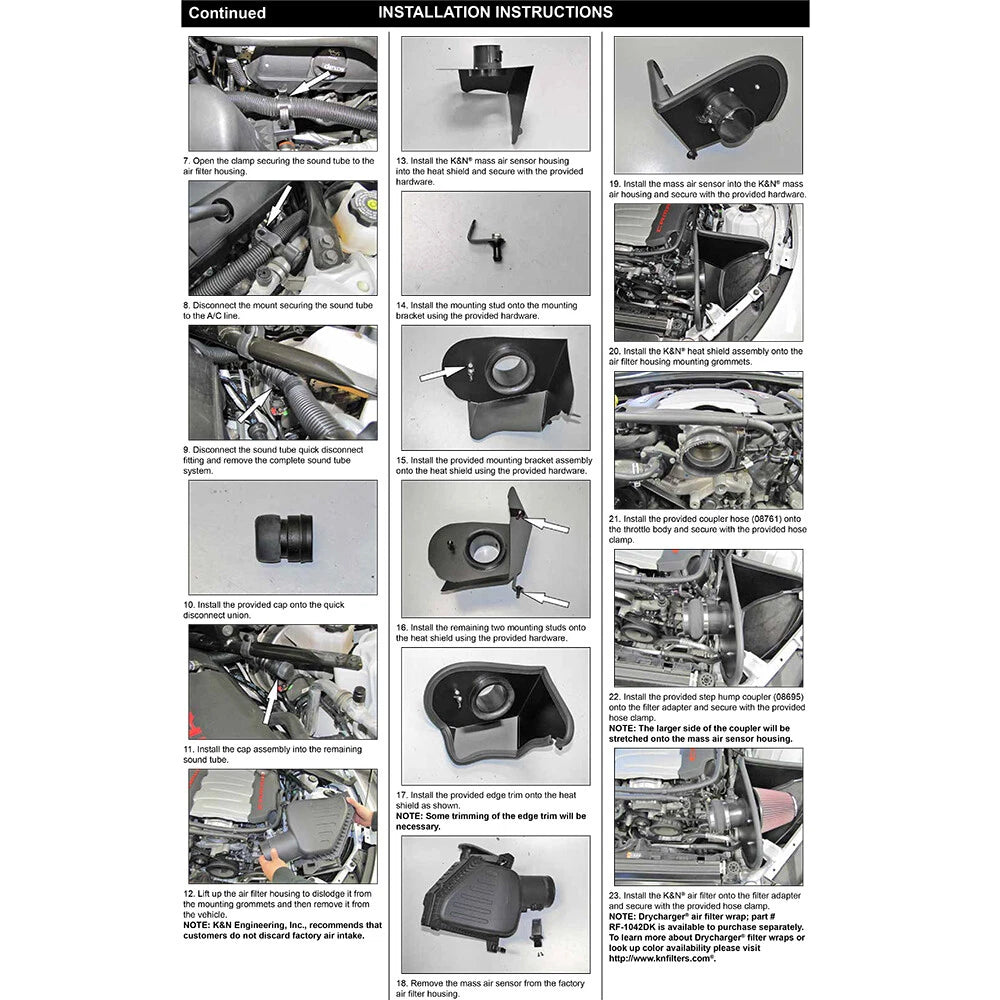 K&N 2016 Chevy Camaro SS V8-6.2L AirCharger Performance Intake | Chevrolet Camaro (16) (63-3092)