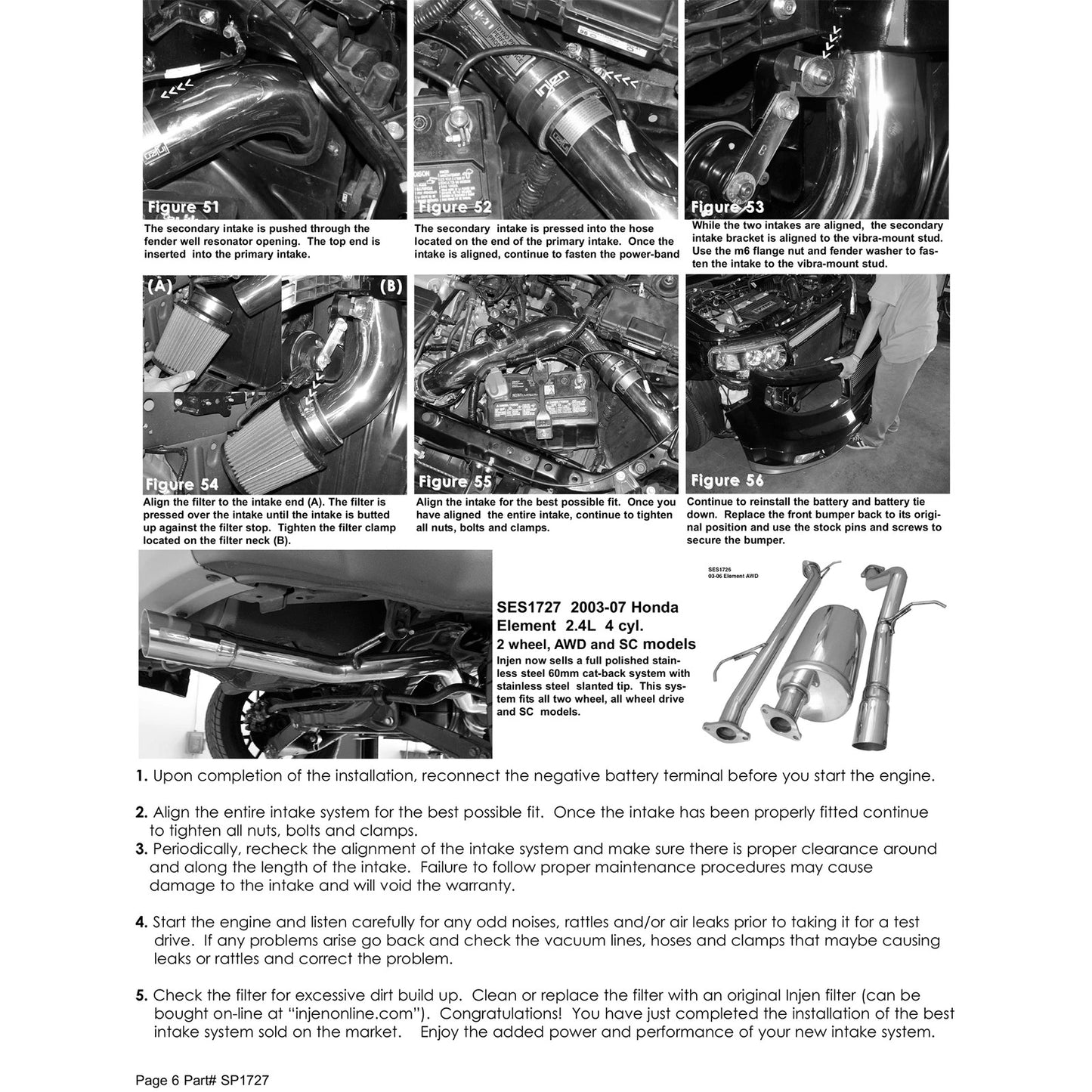 Injen Polished Cold Air Intake System | Honda Element (07-08) (SP1727P)