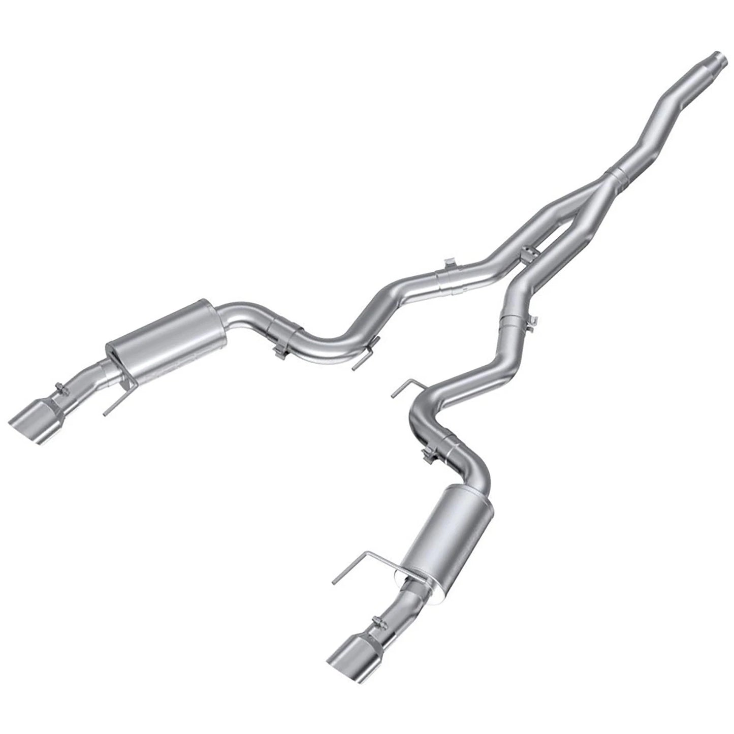 MBRP T409 Stainless Steel 3" Cat-Back - Dual Split Exit | 2015-2024 Ford Mustang EcoBoost (S7274409)
