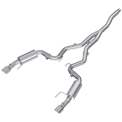 MBRP T409 Stainless Steel 3" Cat-Back - Dual Split Exit | 2015-2024 Ford Mustang EcoBoost (S7274409)