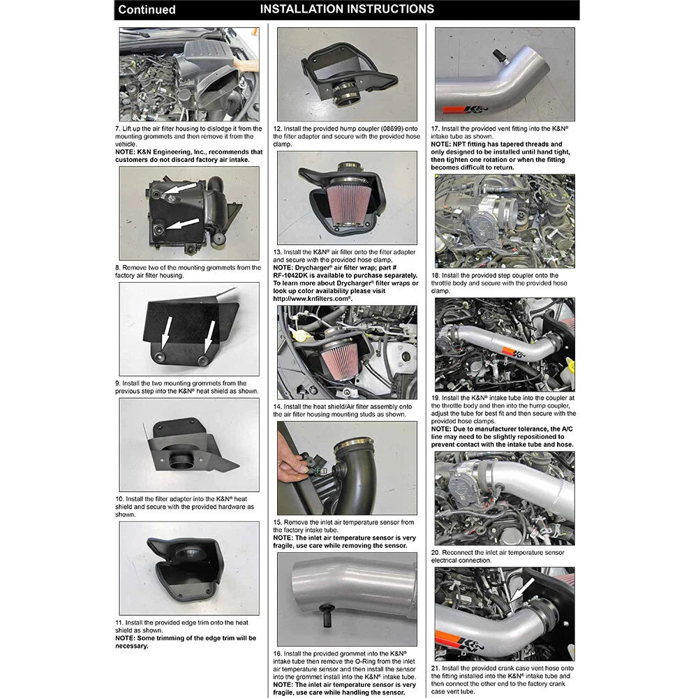 K&N Performance Intake Kit | Jeep Grand Cherokee V6 3.6L (16+) (77-1572KS)