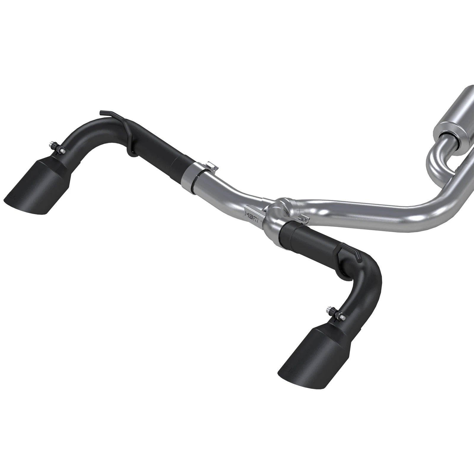 MBRP 2.5in Resonator-Back Dual Split Rear Exit Exhaust | Ford Bronco Sport (21+) (S5207BLK)