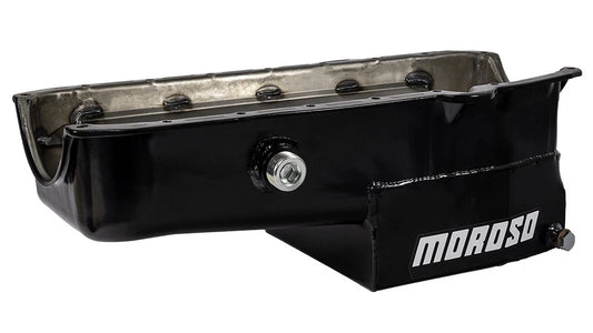 Moroso Pre-80 Chevrolet Small Block (w/1in Inspection Bung) Wet Sump 7qt 7.5in Steel Oil Pan