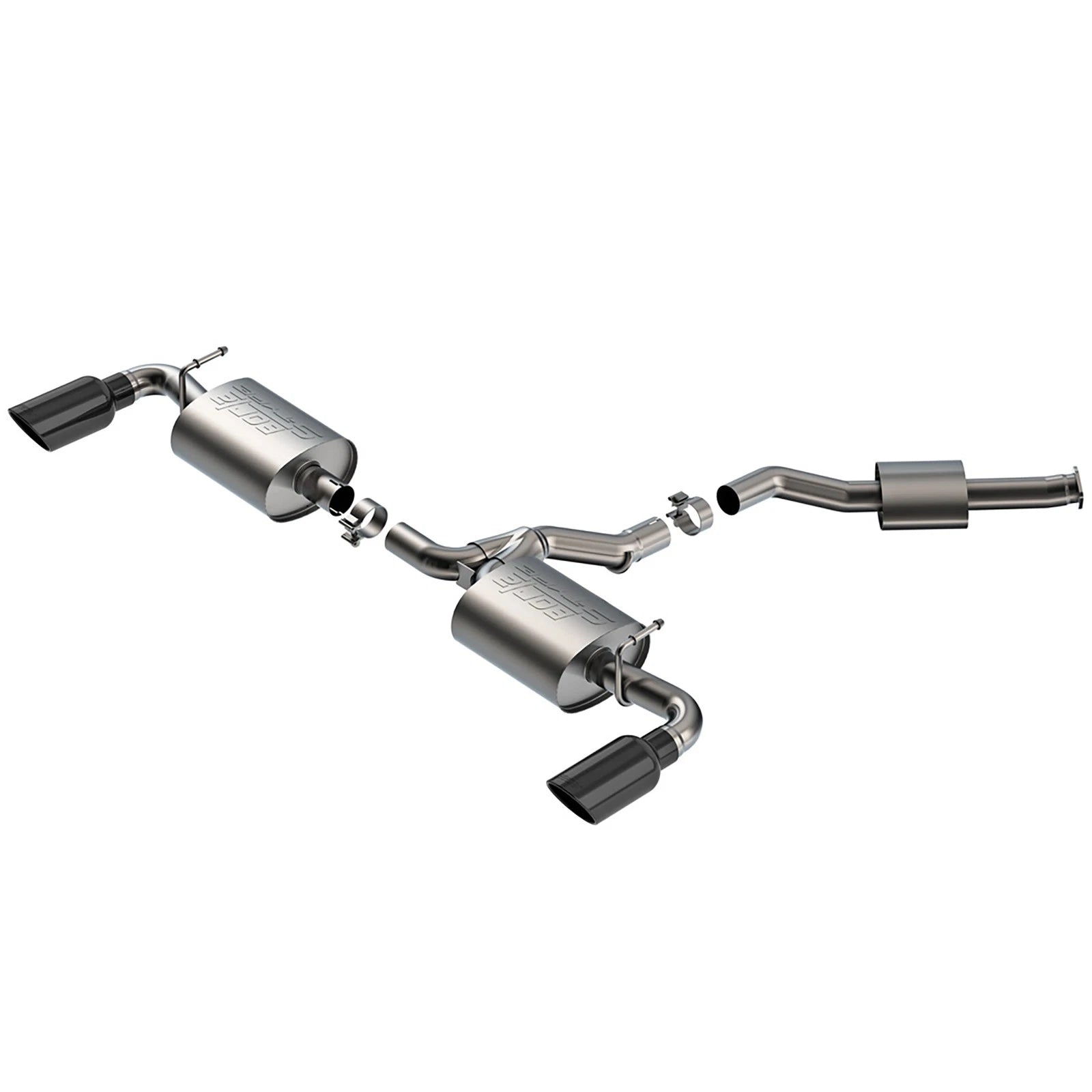 Borla 141010BC S-Type Stainless Cat Back Exhaust for 19-25 RAV4 Hybrid 2.5L AWD