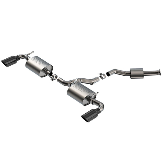 Borla 141010BC S-Type Stainless Cat Back Exhaust for 19-25 RAV4 Hybrid 2.5L AWD