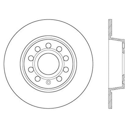 StopTech 127.33131L Rear Left Drilled Disc Brake Rotor for 10-18 Golf GTI Jetta
