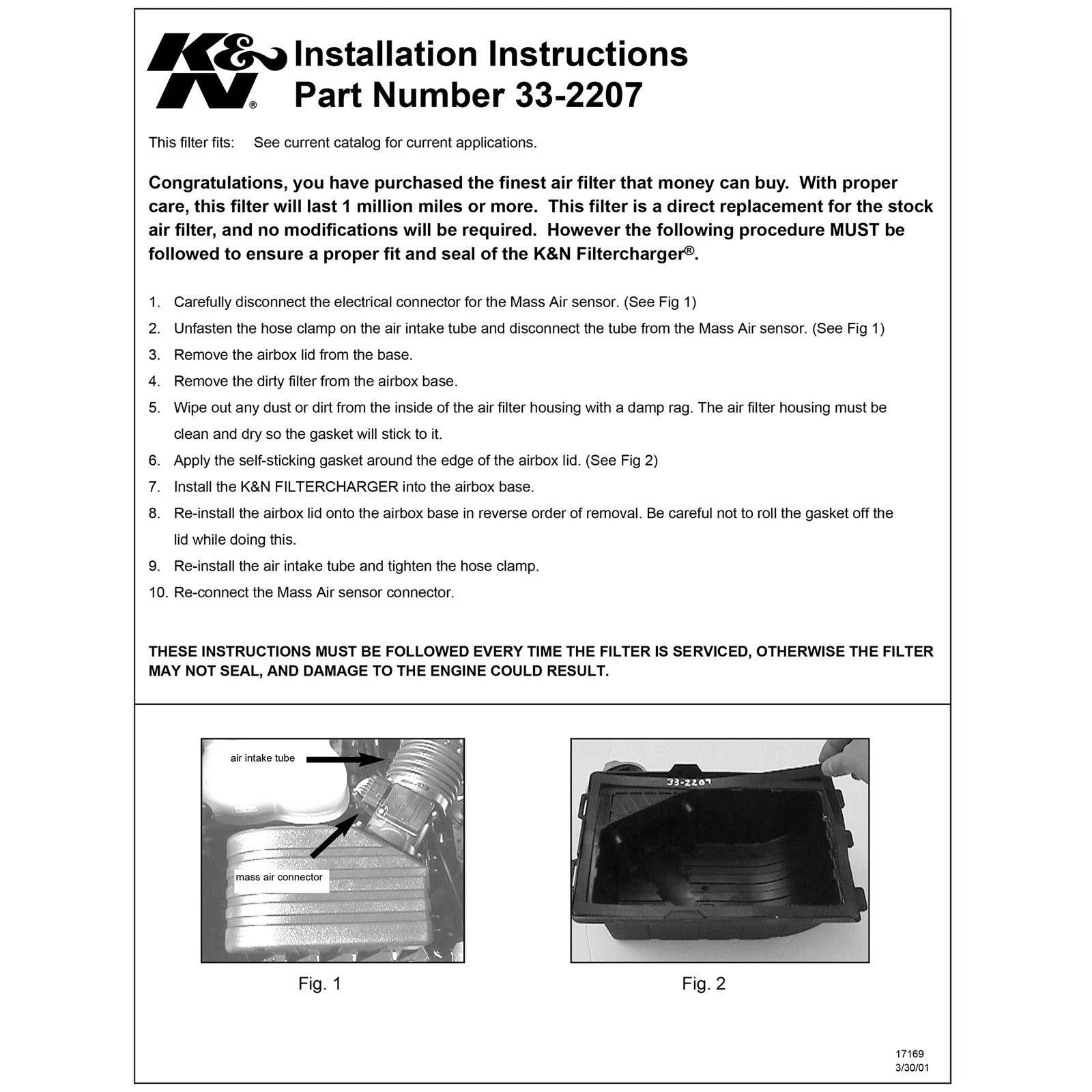 K&N Drop In Air Filter Ford Explorer/Mercury Mountaineer/Lincoln Aviator (33-2207)