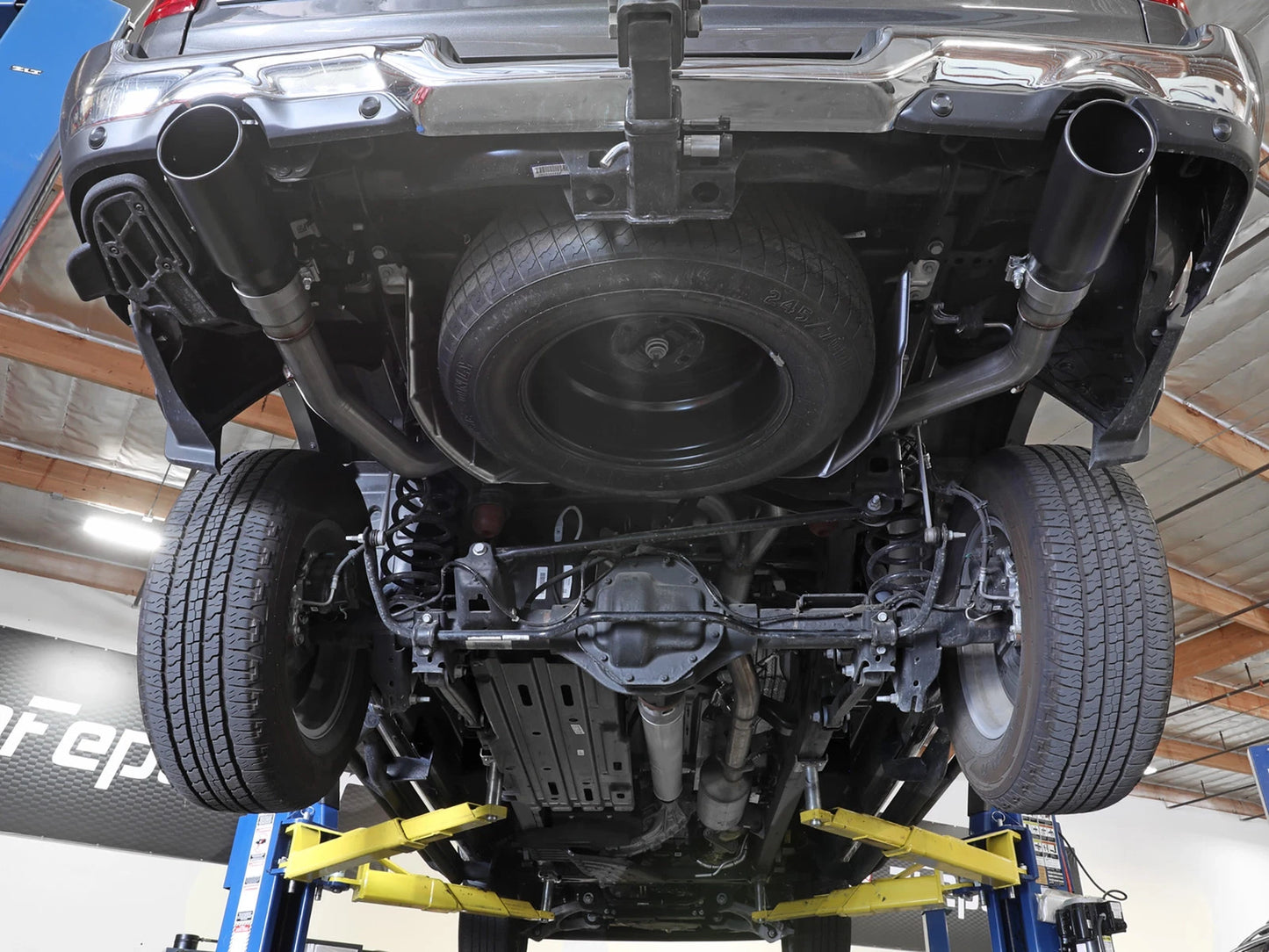 aFe Large Bore HD 3in 409SS DPF-Back Exhaust w/ Polished Tip | RAM 1500 V6-3.0 (20-21) (49-42080-P)