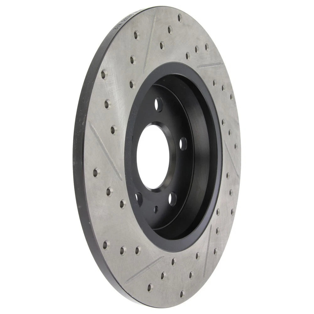 StopTech 127.33127L Rear Left Drilled Disc Brake Rotor for 2009-19 A4 / 09-17 Q5