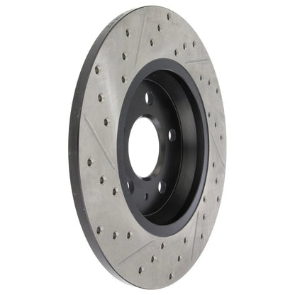 StopTech 127.33127L Rear Left Drilled Disc Brake Rotor for 2009-19 A4 / 09-17 Q5