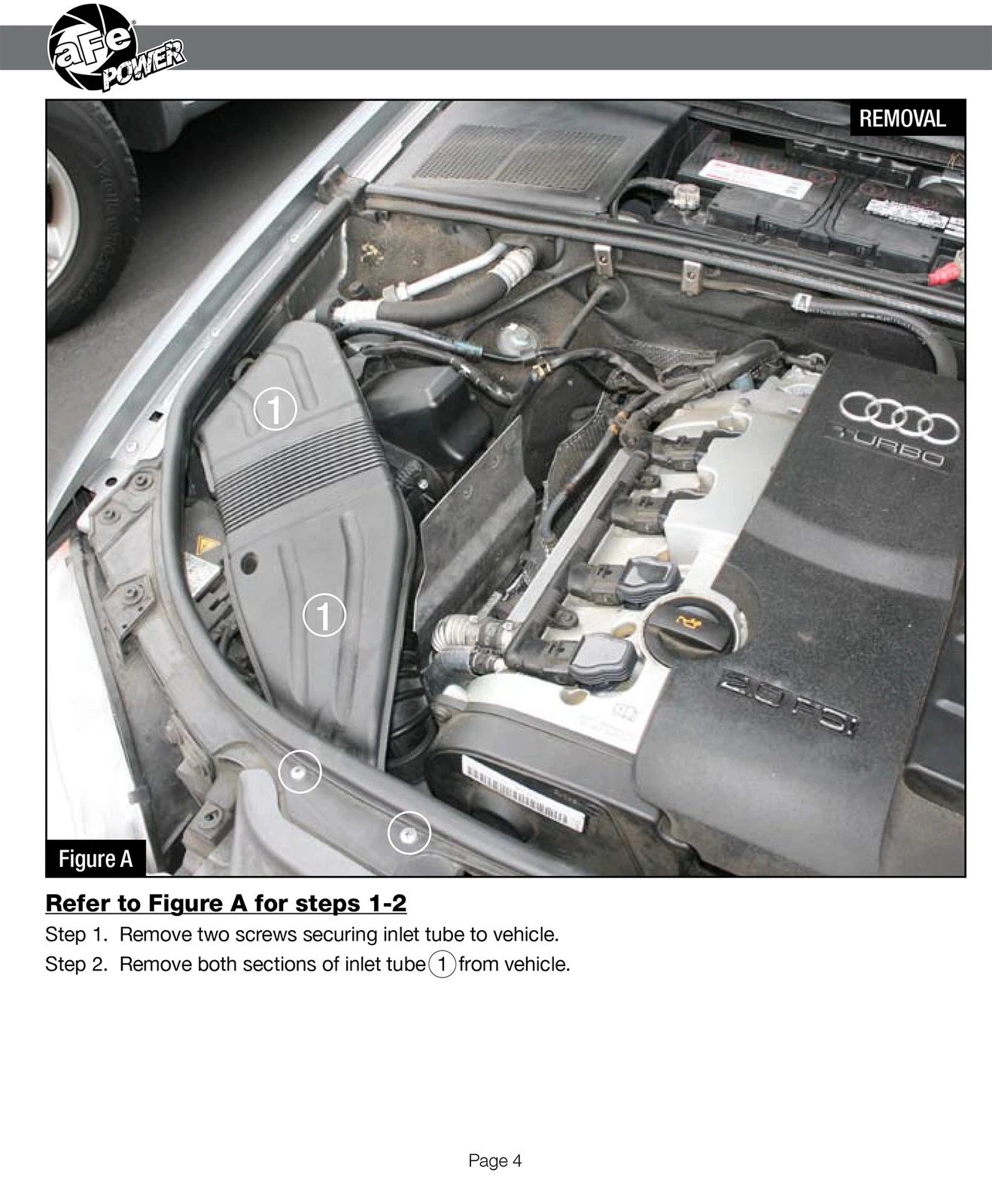aFe Magnum FORCE Stage-2 Cold Air Intake System w/ Pro 5R Filter | Audi A4 2.0T (06-08) (54-11722)